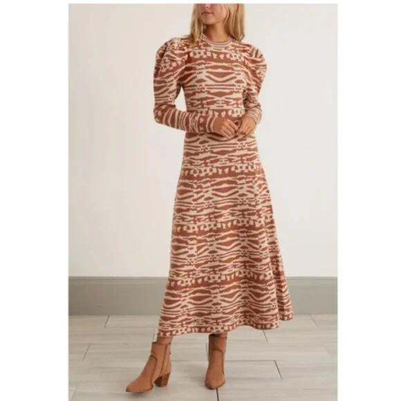 Ulla Johnson Andromeda Midi Jacquard Dress - Picture 1 of 16